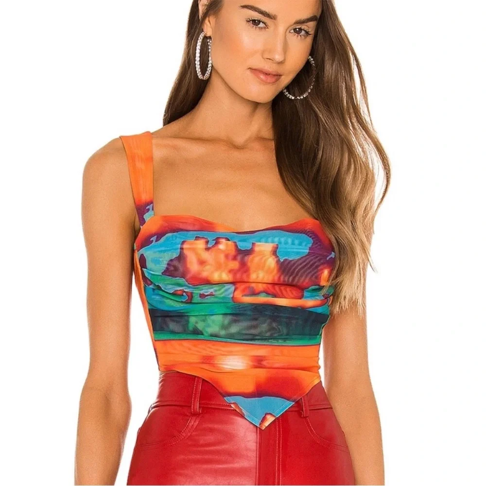 NWT Miaou Tati corset tie back top -XS - Picture 1 of 6